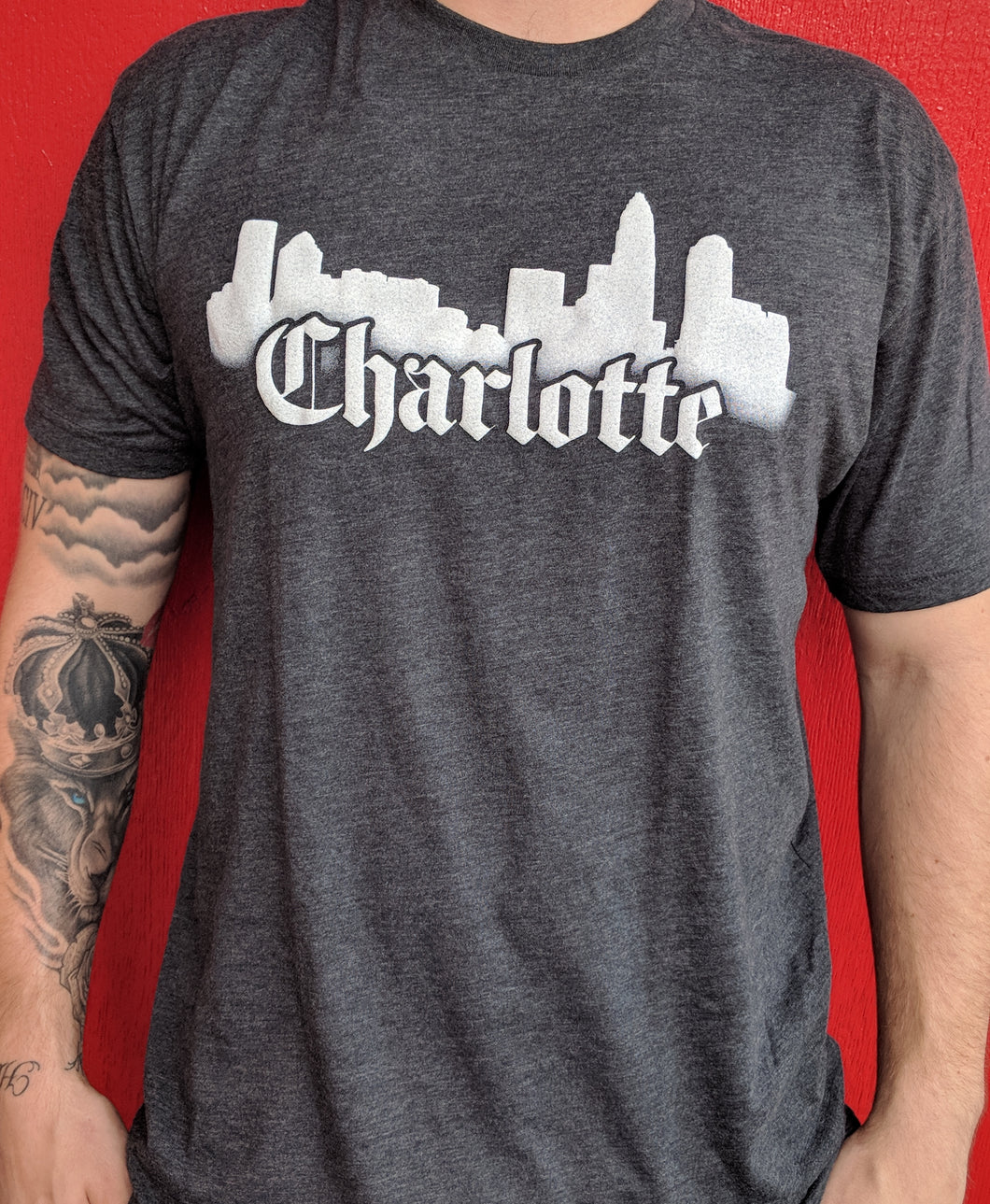 Charlotte Skyline - Charcoal T-Shirt